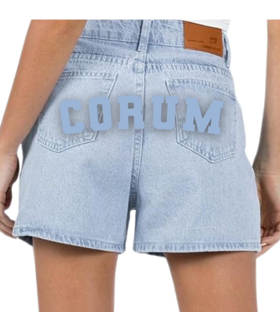 DENIM ON DENIM SHORTS